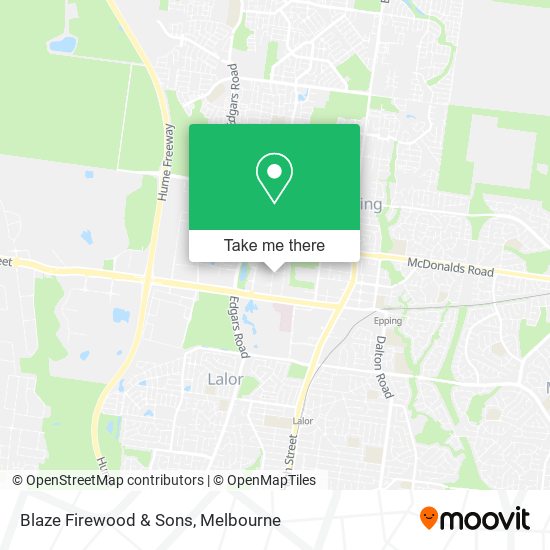 Blaze Firewood & Sons map