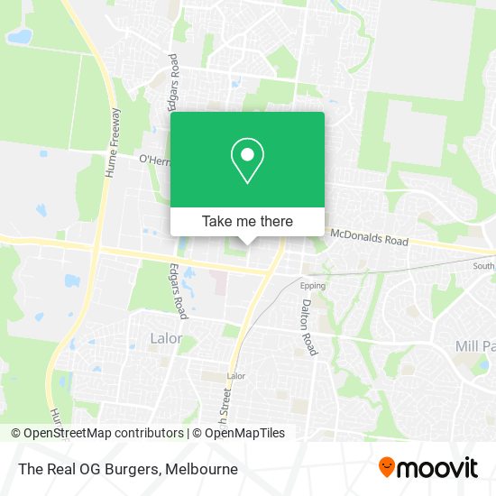 The Real OG Burgers map