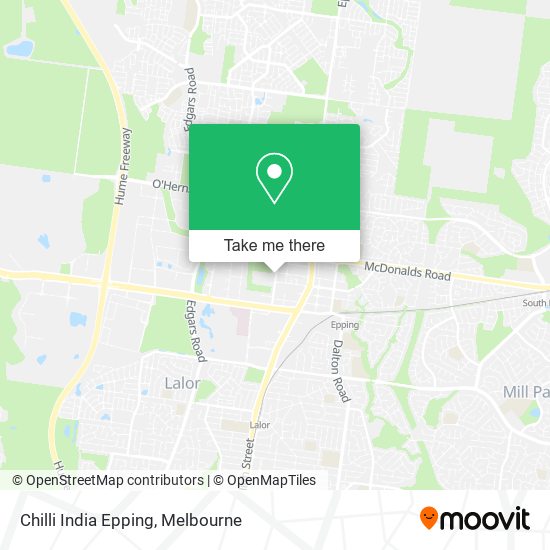 Chilli India Epping map