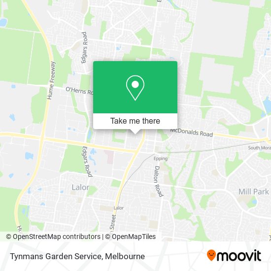 Tynmans Garden Service map