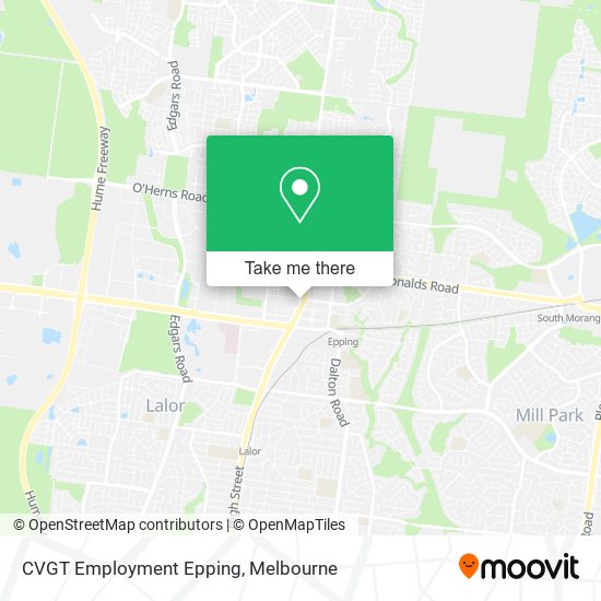 CVGT Employment Epping map