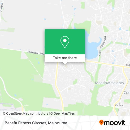 Benefit Fitness Classes map