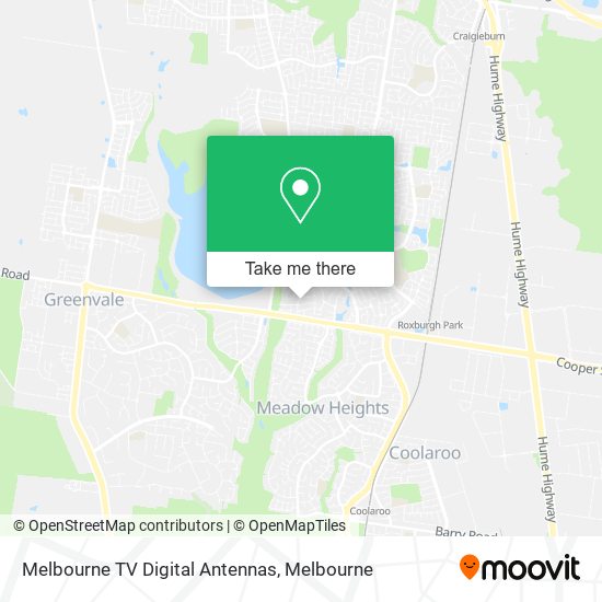 Melbourne TV Digital Antennas map