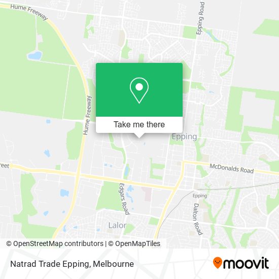 Mapa Natrad Trade Epping