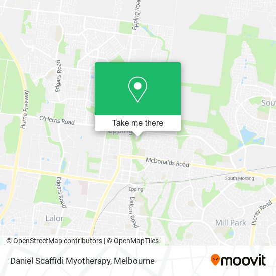Daniel Scaffidi Myotherapy map