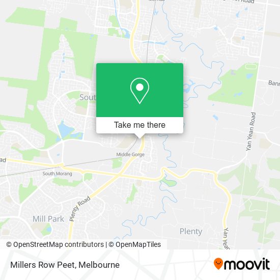 Millers Row Peet map