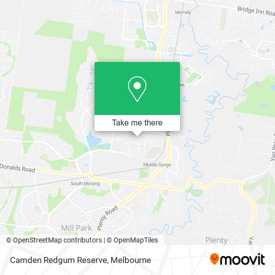 Camden Redgum Reserve map