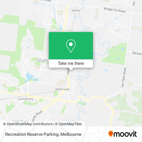 Recreation Reserve Parking map