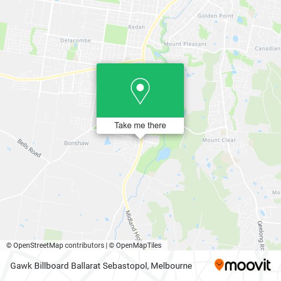 Gawk Billboard Ballarat Sebastopol map