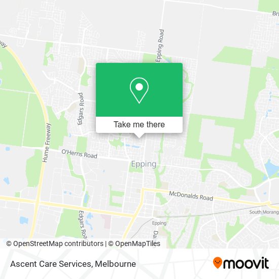 Ascent Care Services map