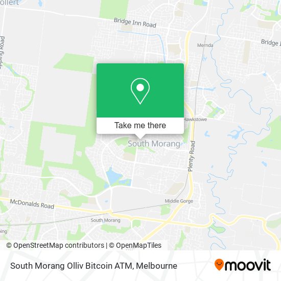 South Morang Olliv Bitcoin ATM map