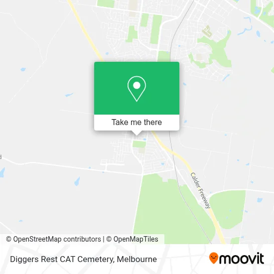 Mapa Diggers Rest CAT Cemetery