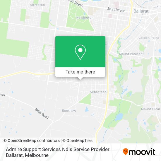 Admire Support Services Ndis Service Provider Ballarat map