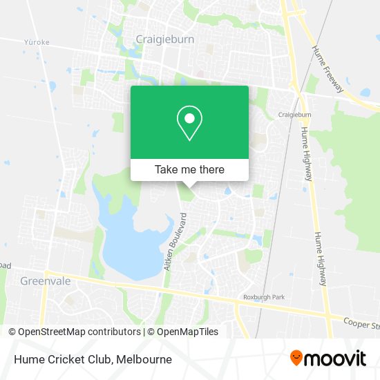 Hume Cricket Club map