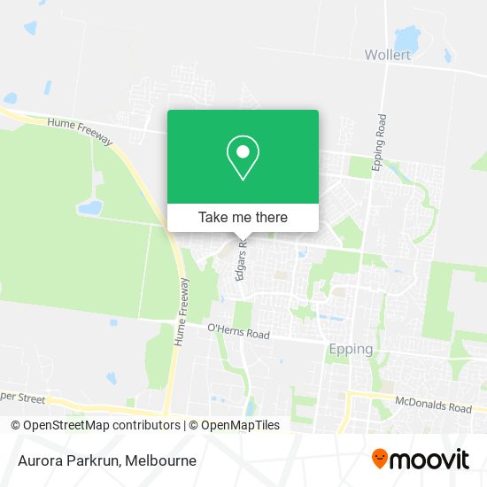 Aurora Parkrun map
