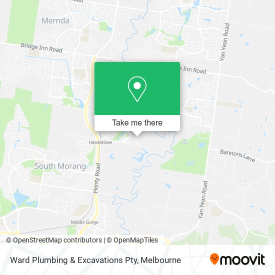 Ward Plumbing & Excavations Pty map