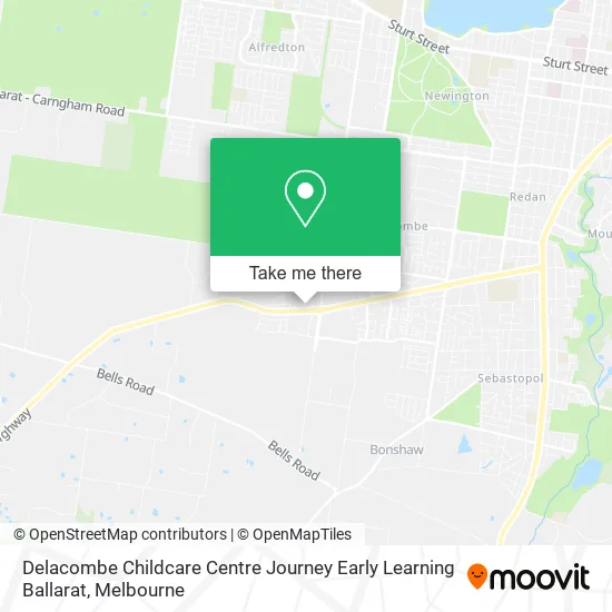 Mapa Delacombe Childcare Centre Journey Early Learning Ballarat