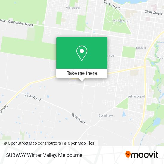 SUBWAY Winter Valley map