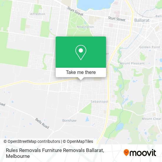 Rules Removals Furniture Removals Ballarat map