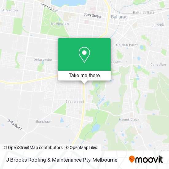 J Brooks Roofing & Maintenance Pty map