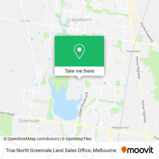 True North Greenvale Land Sales Office map