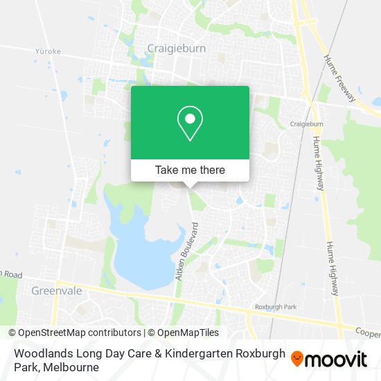 Woodlands Long Day Care & Kindergarten Roxburgh Park map