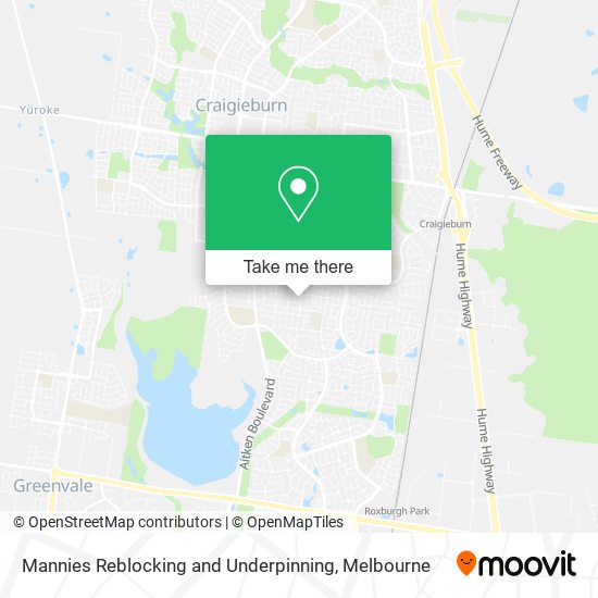 Mannies Reblocking and Underpinning map