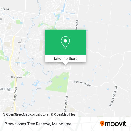 Brownjohns Tree Reserve map