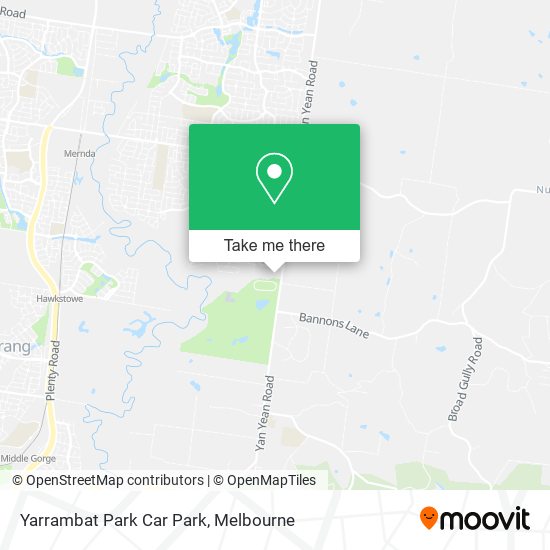 Yarrambat Park Car Park map