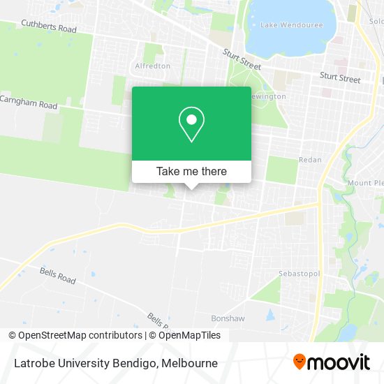 Latrobe University Bendigo map