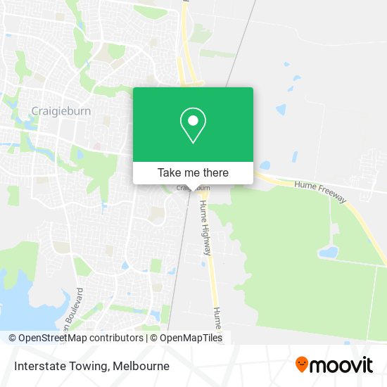 Interstate Towing map