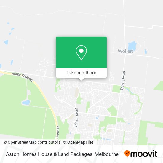 Aston Homes House & Land Packages map