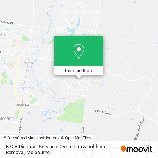 Mapa B.C.A Disposal Services Demolition & Rubbish Removal