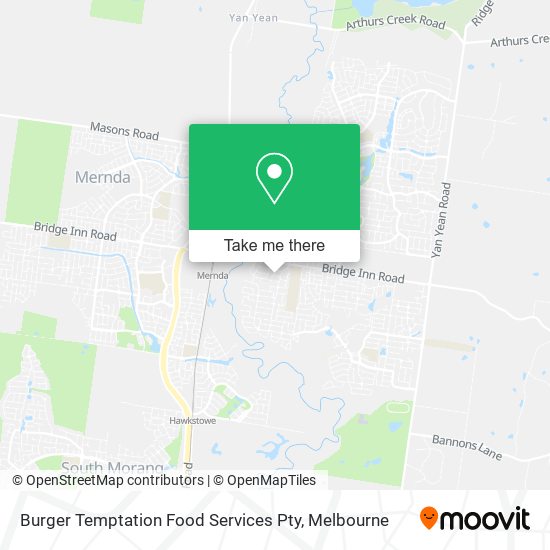 Burger Temptation Food Services Pty map