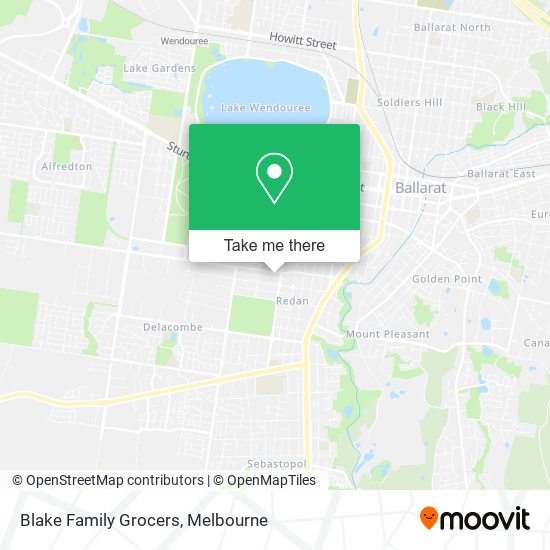 Blake Family Grocers map