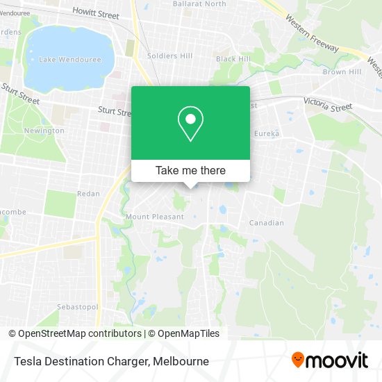 Tesla Destination Charger map