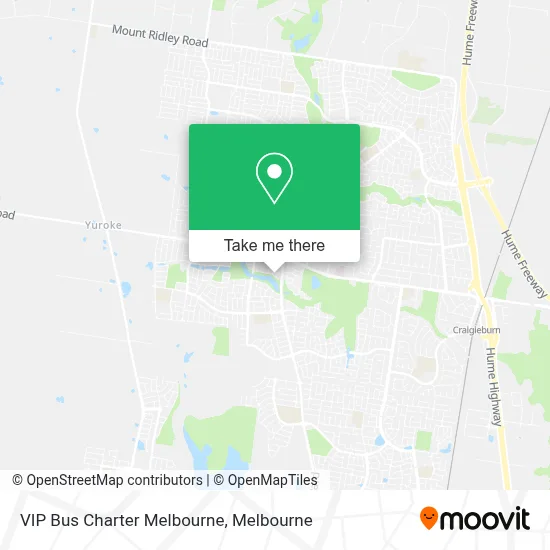 Mapa VIP Bus Charter Melbourne