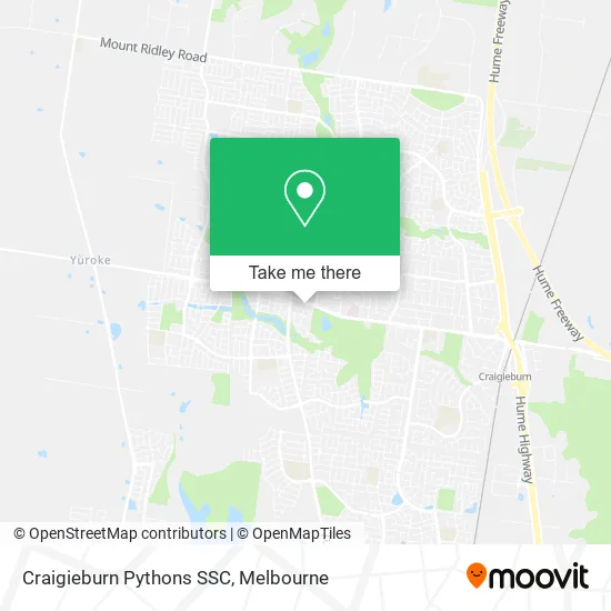 Craigieburn Pythons SSC map