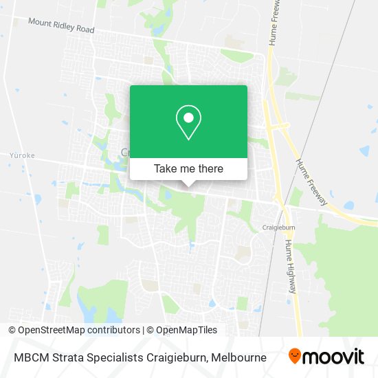 MBCM Strata Specialists Craigieburn map