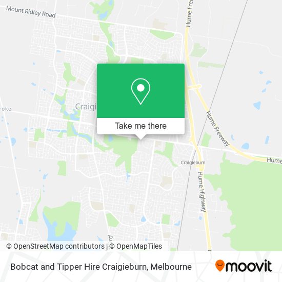Bobcat and Tipper Hire Craigieburn map