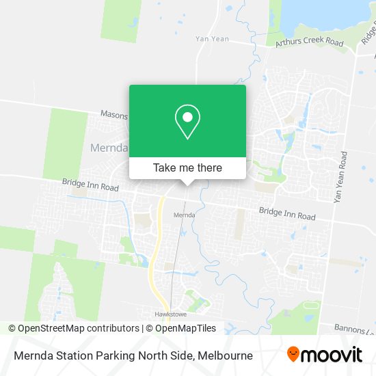 Mernda Station Parking North Side map