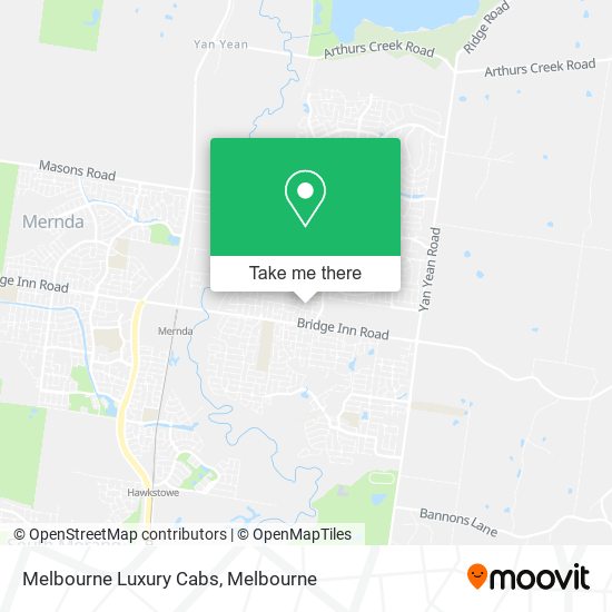 Melbourne Luxury Cabs map