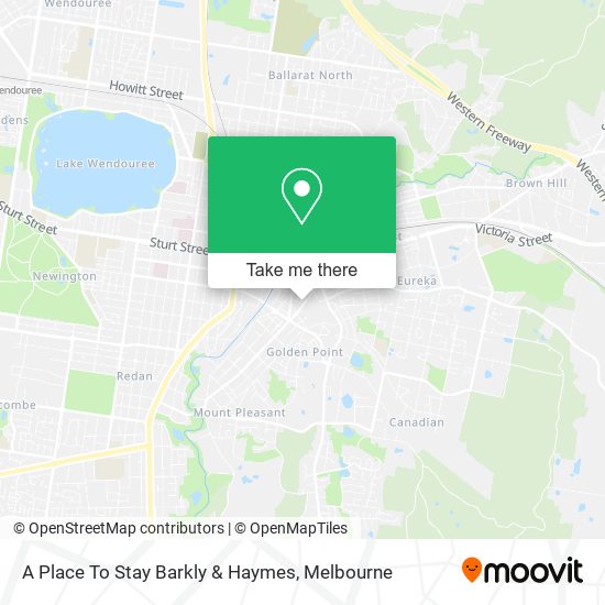 A Place To Stay Barkly & Haymes map