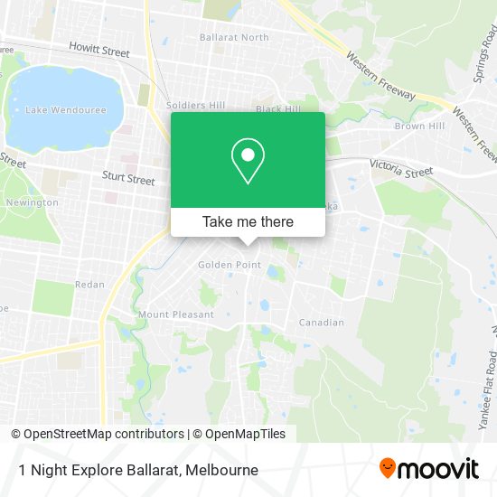 1 Night Explore Ballarat map