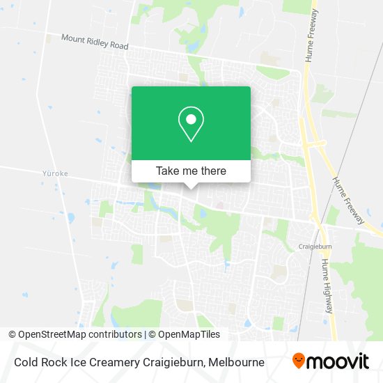 Cold Rock Ice Creamery Craigieburn map