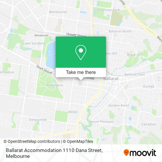 Ballarat Accommodation 1110 Dana Street map
