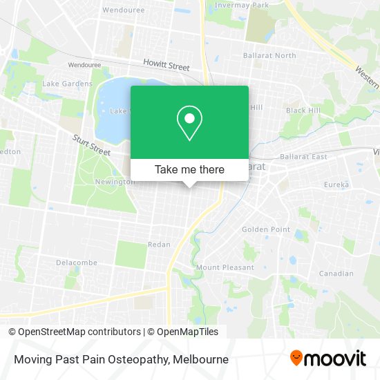 Moving Past Pain Osteopathy map