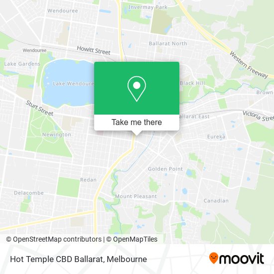 Hot Temple CBD Ballarat map
