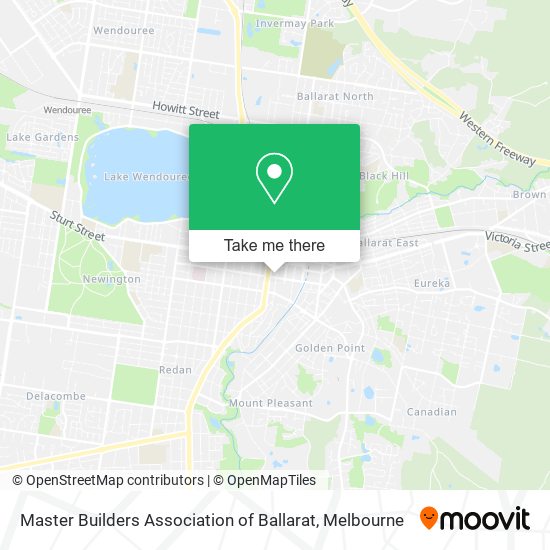 Master Builders Association of Ballarat map