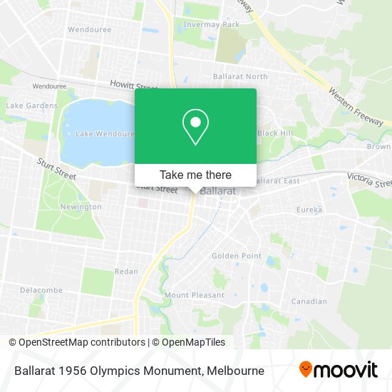 Ballarat 1956 Olympics Monument map